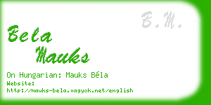bela mauks business card